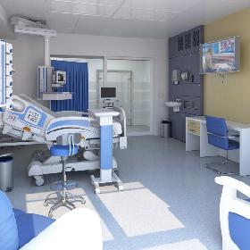 3D模型-Medical Patient Room 3 model